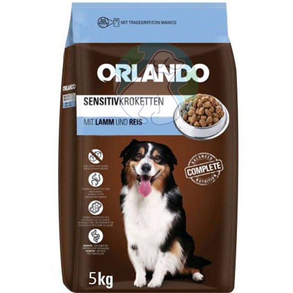 غذای خشک سگ بالغ 5کیلویی بره و برنج 5کیلویی Orlando